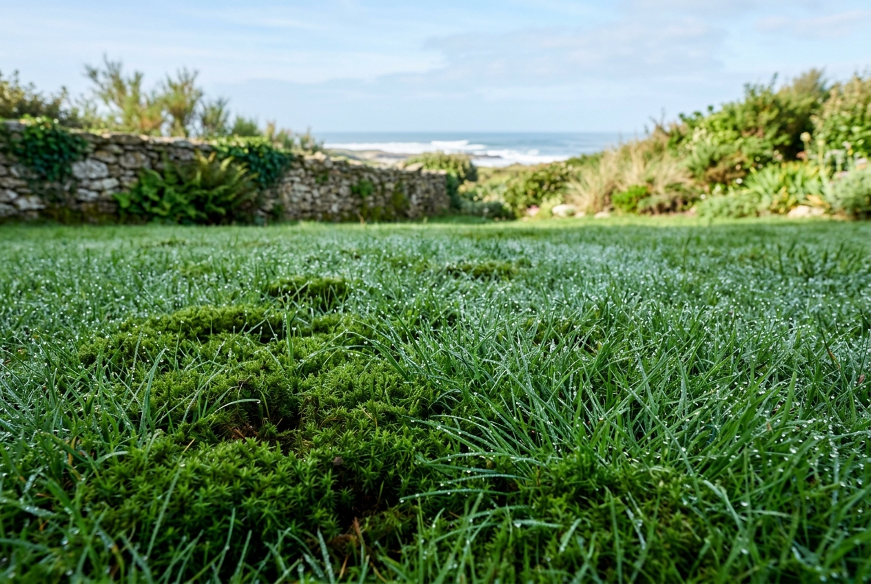 Mousse sur la pelouse en Vendée : causes et solutions durables