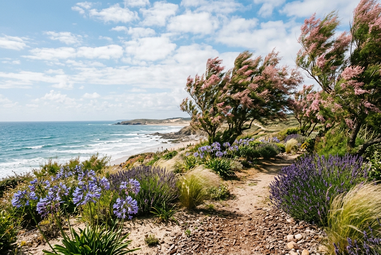 Quelles plantes résistantes au vent et au sel pour un jardin en bord de mer en Vendée ?